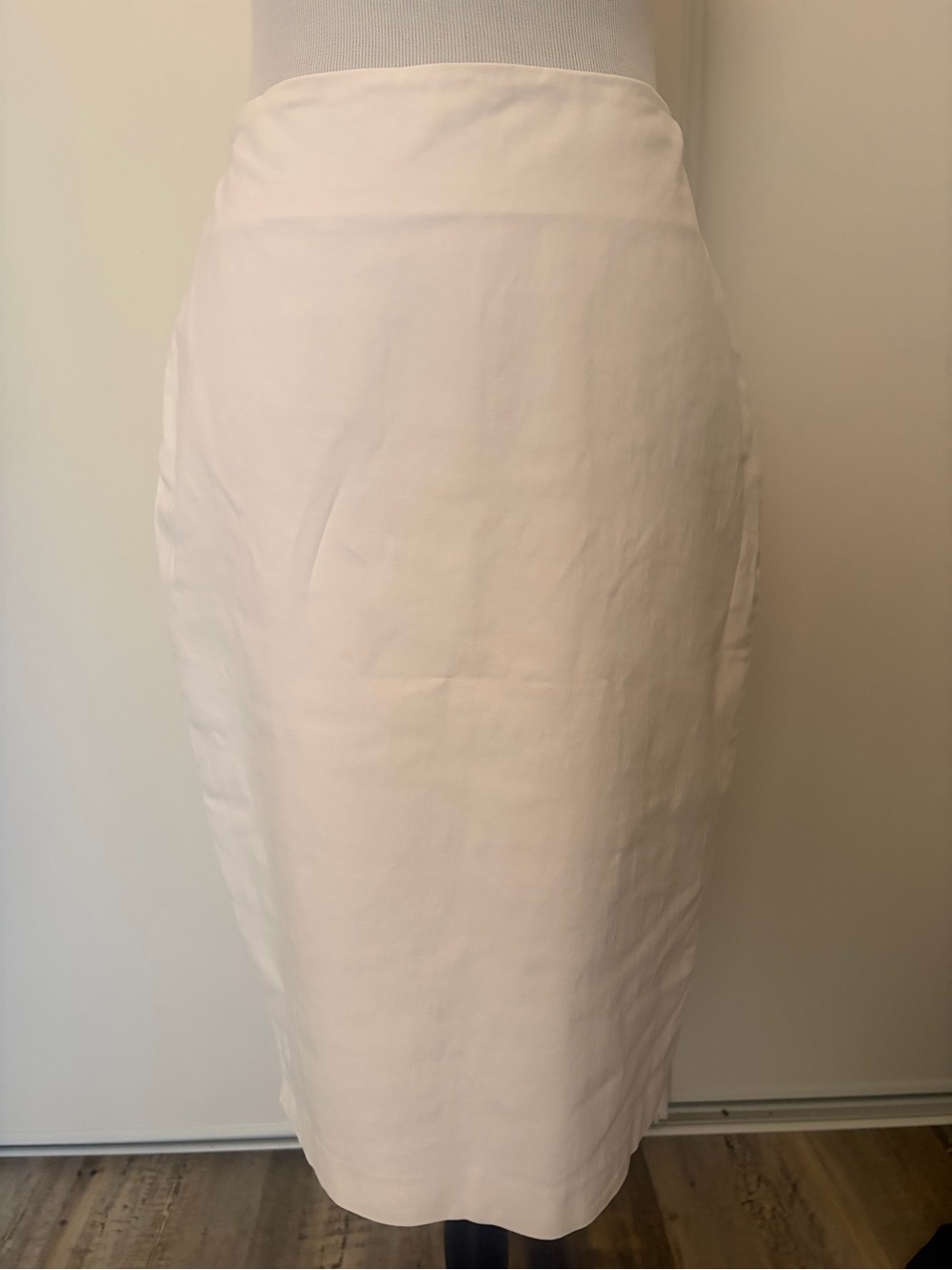 Bebe Clean White High-Waist Pencil Skirt